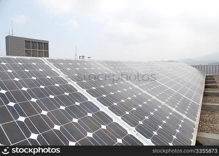 View of solar panels