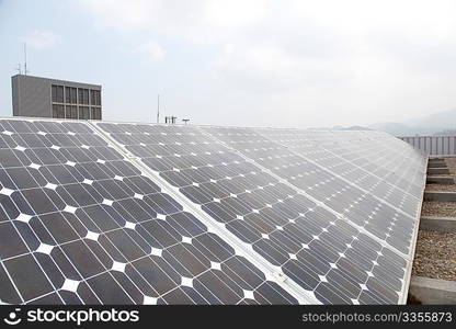 View of solar panels