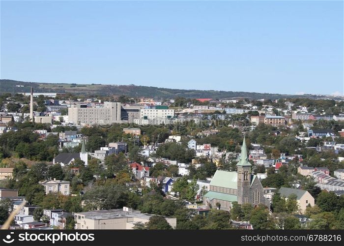 view of St Johns, New Foundland, Canada