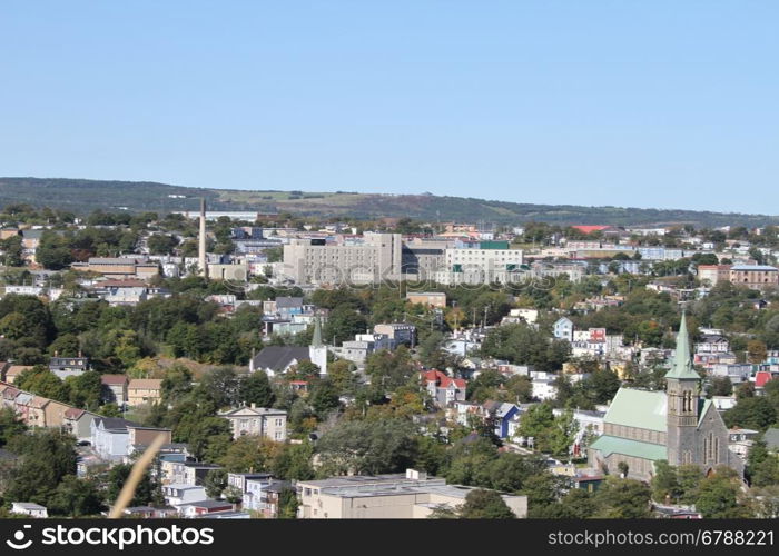 view of St Johns, New Foundland, Canada