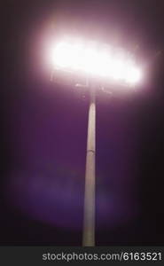 View of stadium lights at night