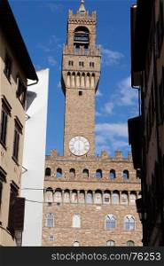 View of streets of Florence, historical center
