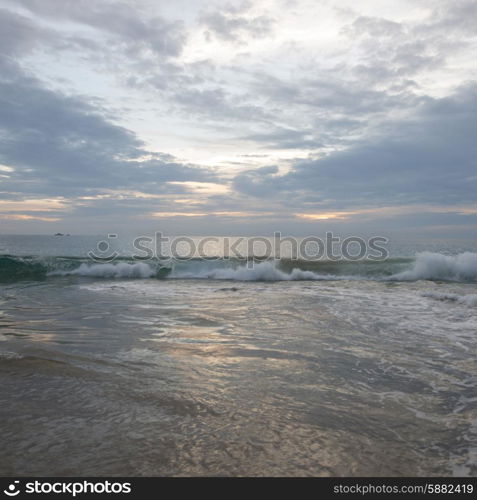 View of surf on the beach,Ixtapa, Zihuatanejo, Guerrero, Mexico