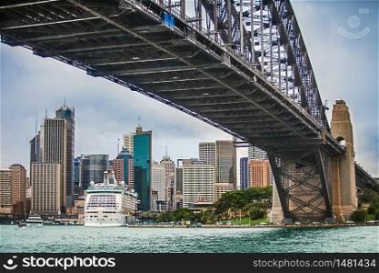 View of Sydney with Harbor Bridge New South Wales Australia