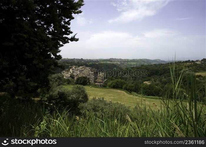 View of Tarano, historic village in Rieti province, Lazio, Italy
