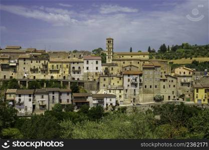 View of Tarano, historic village in Rieti province, Lazio, Italy