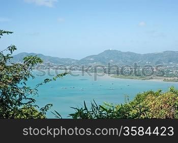View of the Andaman Sea from the viewing point, Phuket , South of Thailand.