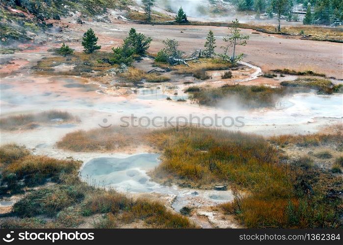 View of the Artist Paint Pots Yellowstone