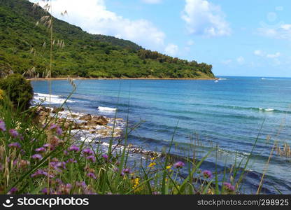 View of the Bay of Trentova, Agropoli, pearl of Cilento