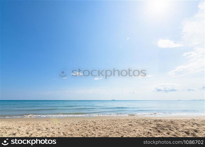 View of the beach and the clear sky during the day time.