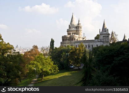 view of the beautiful Fisherman&rsquo;s Bastion in Budapest