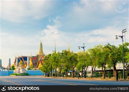view of the beautiful landmark - Royal Palace in Bangkok