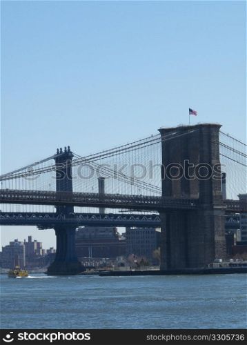 view of the Brooklyn Bridge in New York City