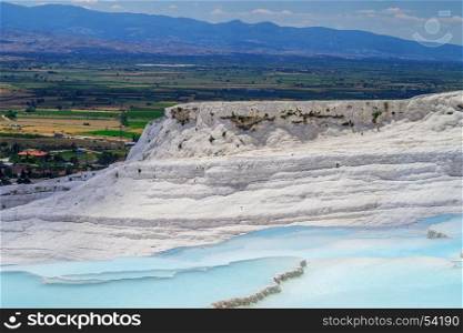View of the calcareous minerals in Pamukkale