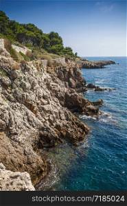 View of the Cap d&rsquo;Antibes hiking trail, Antibes, France.