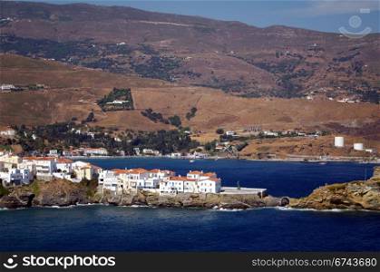 View of the capital town of the island of Andros a?? Greece