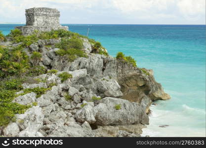 View of the Caribbean beach.