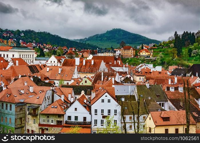 View of the Cesky Krumlov, Czech Republic. Old City of Cesky Krumlov