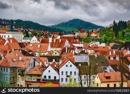 View of the Cesky Krumlov, Czech Republic. Old City of Cesky Krumlov