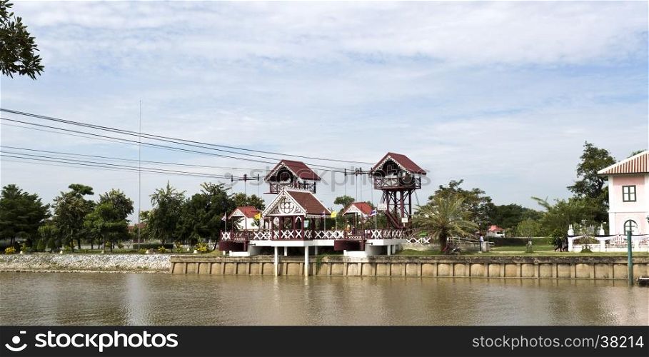 View of the Chao Phraya River in the Bang Pa-in region, Thailand