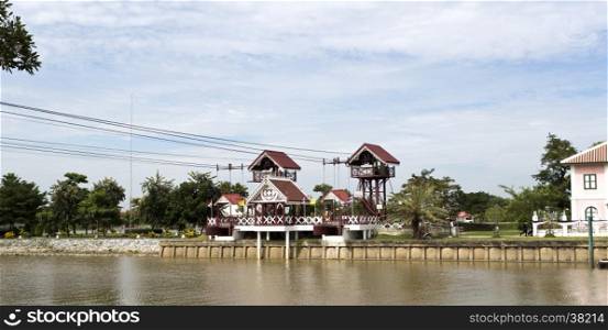 View of the Chao Phraya River in the Bang Pa-in region, Thailand