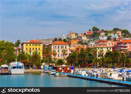 View of the city and the harbor of La Spezia and Gulf of Poets, Italian Riviera, Liguria, Italy.