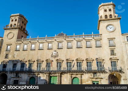 View of the city hall in Alicante, Spain