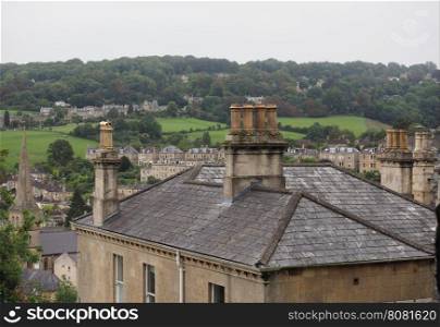View of the city of Bath. View of the city of Bath, UK
