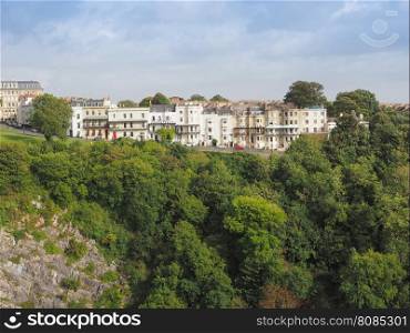 View of the city of Bristol. View of Clifton hill in the city of Bristol, UK