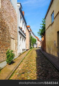 View of the city of Luebeck hdr. View of the city of Lubeck of Luebeck, Germany, hdr