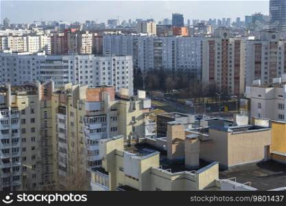 View of the city of Minsk from above. Belarus