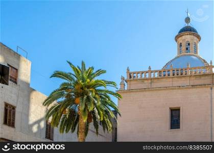 View of the co-cathedral of Saint Nicholas of Bari in Alicante, Spain