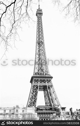 View of the Eiffel Tower, Paris France