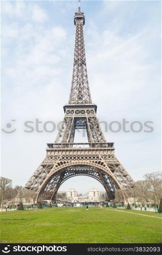 View of the Eiffel Tower, Paris France