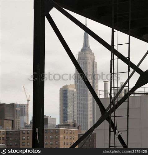 View of the Empire State Building from Chelsea district in Manhattan, New York City, U.S.A.