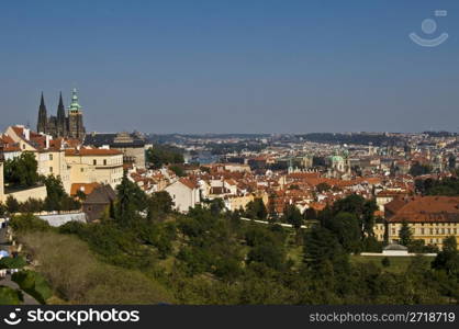 view of the famous castle in Prague