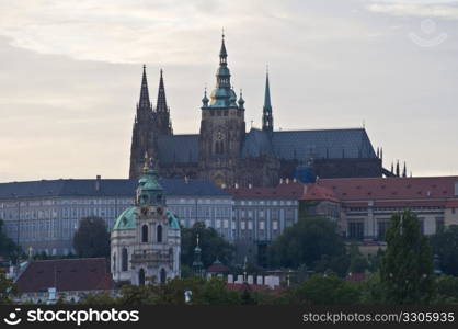 view of the famous castle in Prague