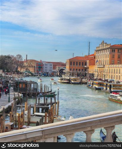 View of the Grand Canal, Beautiful ancient architecture.