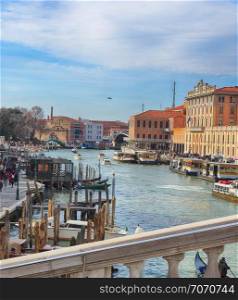 View of the Grand Canal, Beautiful ancient architecture.