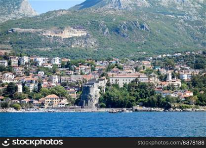 View of the Herceg Novi from the sea, Montenegro