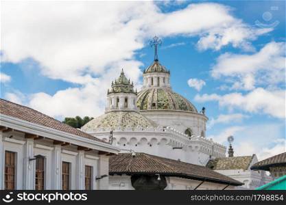 View of the historic center of Quito, Ecuador