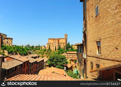 View Of The Historic Center Of Siena, Italy