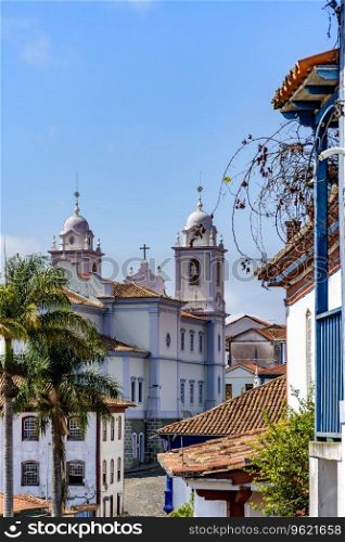 View of the historic center of the city of Diamantina in the state of Minas Gerais, Brazil. Historic center of Diamantina