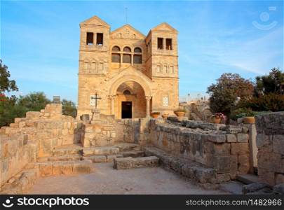 View of the historical Church of the Transfiguration on Mount Tabor, Israel