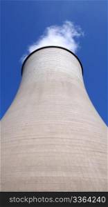 View of the huge water tower in a heat power plant
