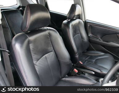 View of the interior of a automobile