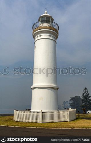 View of the Lighthouse, originally built in 1887 on Blowhole Point in Kiama, Southern Coast of NSW, Australia