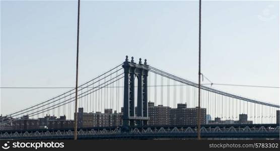 View of the Manhattan Bridge, Manhattan, New York City, New York State, USA