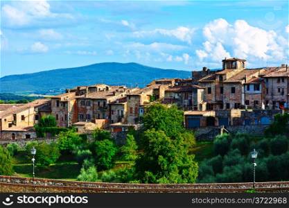 View of the Medieval City in Tuscany, Italy