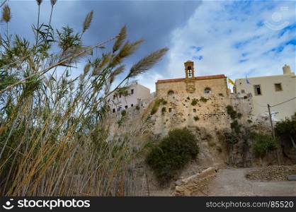 View of the monastery of Chrisoskalitisa . View of the monastery of Chrisoskalitisa in the west of the island of Crete